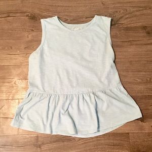 Blue Peplum Shirt (Size 14/16)